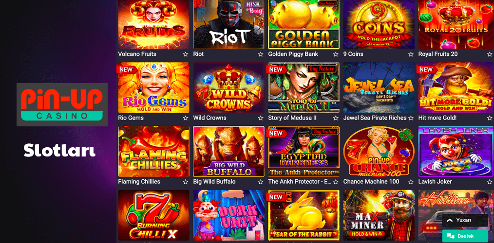 Pin Up-da Casino Slots haqqında məlumat