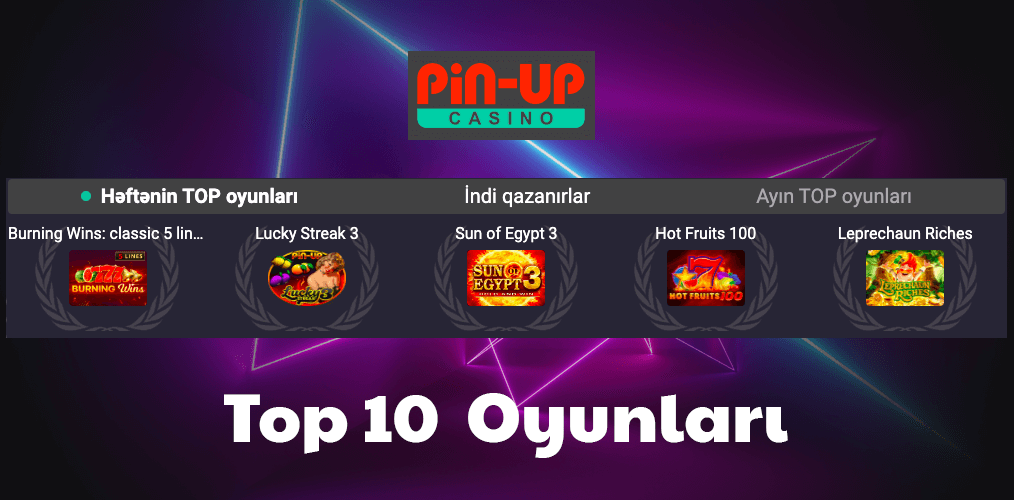 Top 10 Pin Up Casino Oyunları haqqında məlumat
